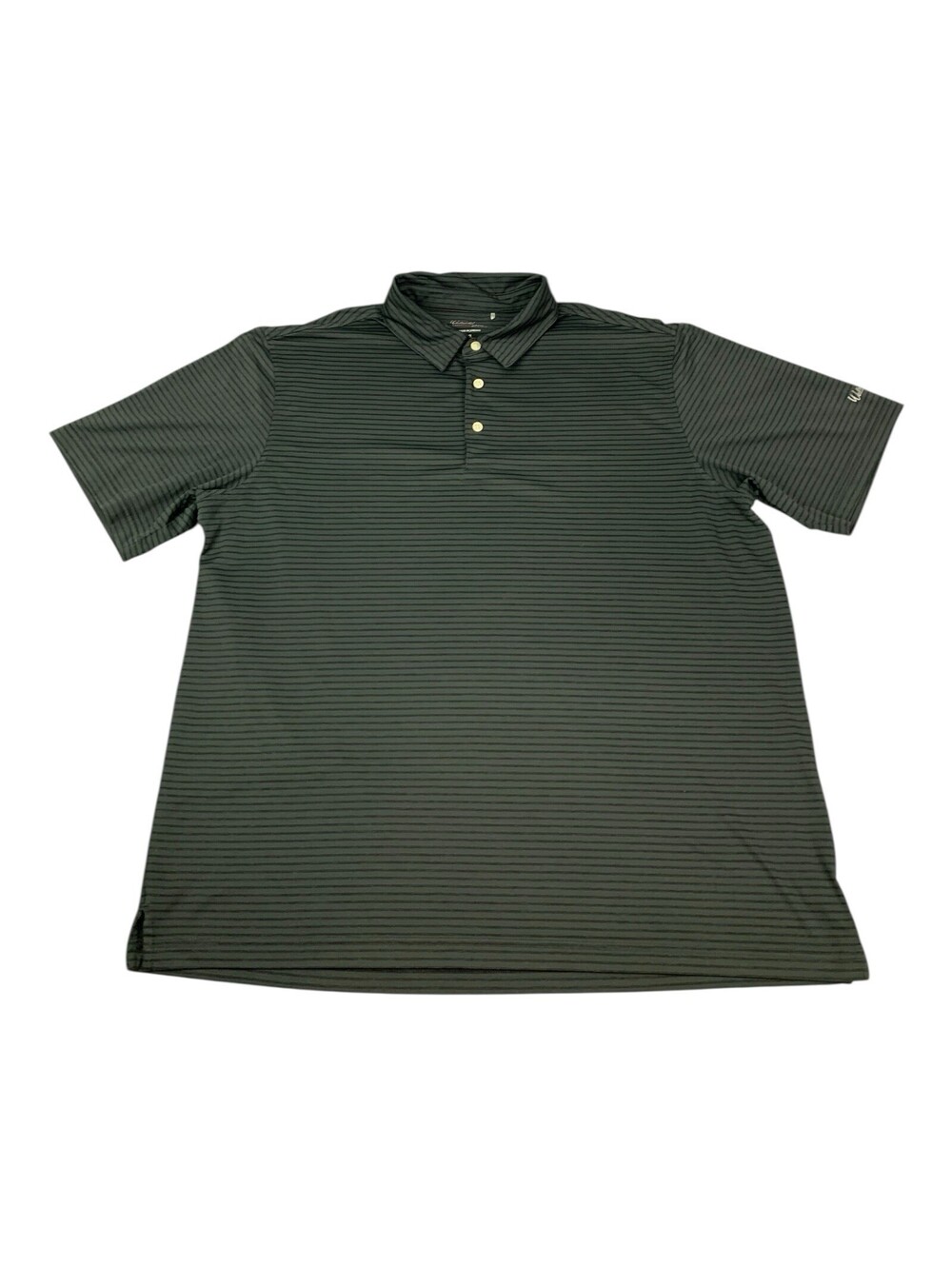 Walter Hagen Essentials Golf Polo Shirt, Short Sleeve, Gray Striped, Men's XL